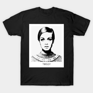 Twiggy print, celebrity, Scandinavian, Nordic, Trendy print, Styled, Scandinavian art, Modern art, Wall art, Print, Minimalistic, Modern T-Shirt